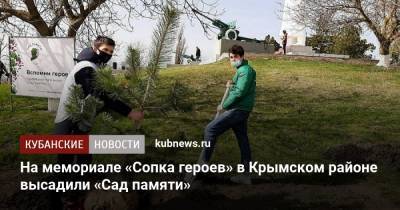 Вениамин Кондратьев - На мемориале «Сопка героев» в Крымском районе высадили «Сад памяти» - kubnews.ru - Краснодарский край