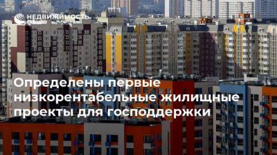 Определены первые низкорентабельные жилищные проекты для господдержки - realty.ria.ru - Москва - Саратовская обл.