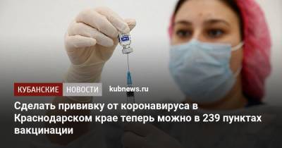 Татьяна Голикова - Анна Минькова - Сделать прививку от коронавируса в Краснодарском крае теперь можно в 239 пунктах вакцинации - kubnews.ru - Краснодарский край