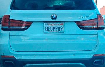 В Гродно сфотографировали BMW X5 с калифорнийскими номерами - charter97.org - Литва