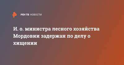 И. о. министра лесного хозяйства Мордовии задержан по делу о хищении - ren.tv - республика Мордовия