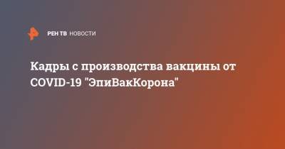 Кадры с производства вакцины от COVID-19 "ЭпиВакКорона" - ren.tv