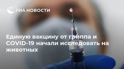 Ринат Максютов - Единую вакцину от гриппа и COVID-19 начали исследовать на животных - ria.ru - Москва