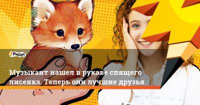Музыкант нашел в рукаве спящего лисенка. Теперь они лучшие друзья - ridus.ru - Англия
