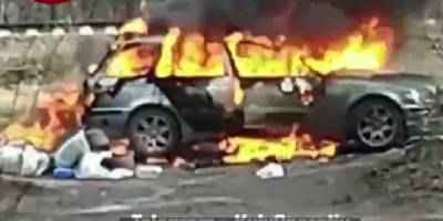 В Ворзеле Киевской области авто BMW сгорело посреди дороги, видео - ТЕЛЕГРАФ - telegraf.com.ua - Киев - Киевская обл.
