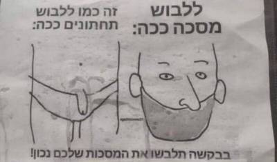 ФотКА дня: так в Израиле учат правильно носить маску - newizv.ru