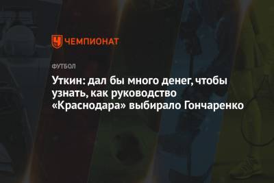 Сергей Галицкий - Василий Уткин - Виктор Гончаренко - Уткин: дал бы много денег, чтобы узнать, как руководство «Краснодара» выбирало Гончаренко - championat.com - Краснодар