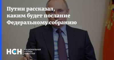 Владимир Путин - Путин рассказал, каким будет послание Федеральному собранию - nsn.fm