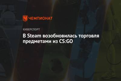 В Steam возобновилась торговля предметами из CS:GO - championat.com