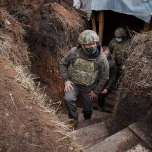Владимир Зеленский - Президент посетил позиции украинских военных на Донбассе. Фото - reporter-ua.com - Донбасс