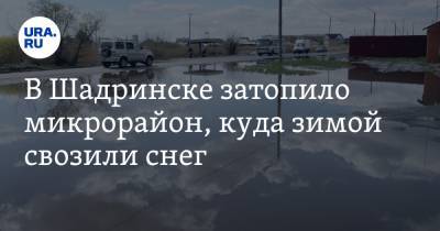 В Шадринске затопило микрорайон, куда зимой свозили снег. Фото - ura.news - Курганская обл. - Шадринск