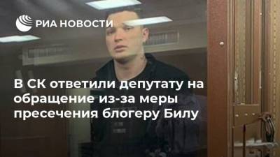 Светлана Петренко - Вячеслав Володин - Олег Нилов - Эдвард Бил - В СК ответили депутату на обращение из-за меры пресечения блогеру Билу - ria.ru - Москва - Россия - Мурманская обл.