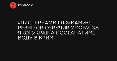«Цистернами і діжками»: Резніков озвучив умову, за якої Україна може постачати воду в Крим - bykvu.com - Україна