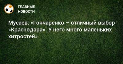 Мурад Мусаев - Виктор Гончаренко - Мусаев: «Гончаренко – отличный выбор «Краснодара». У него много маленьких хитростей» - bombardir.ru - Краснодар