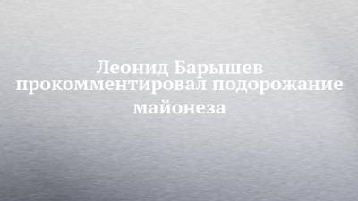 Эльвира Набиуллина - Леонид Барышев прокомментировал подорожание майонеза - chelny-izvest.ru
