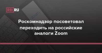 Вячеслав Володин - Роскомнадзор посоветовал переходить на российские аналоги Zoom - rb.ru