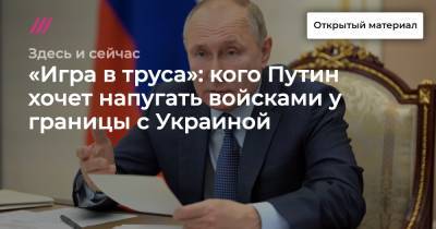 Владимир Путин - Федор Крашенинников - «Игра в труса»: кого Путин хочет напугать войсками у границы с Украиной - tvrain.ru - Крым - ДНР - ЛНР