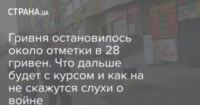 Гривня остановилось около отметки в 28 гривен. Что дальше будет с курсом и как на не скажутся слухи о войне - strana.ua - Украина