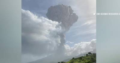 В Карибском море произошло взрывное извержение вулкана (видео) - focus.ua - Сент Винсент и Гренадины