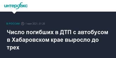 Число погибших в ДТП с автобусом в Хабаровском крае выросло до трех - interfax.ru - Москва - Хабаровский край - район Нанайский