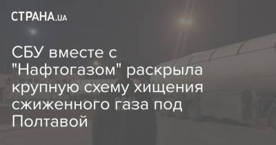 СБУ вместе с "Нафтогазом" раскрыла крупную схему хищения сжиженного газа под Полтавой - strana.ua - Полтава