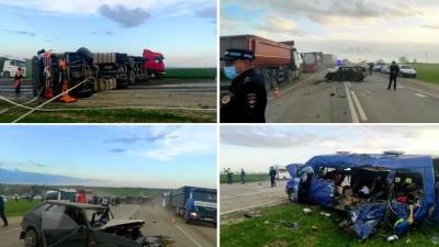 Появилось видео с ДТП с микроавтобусом в Ставрополье - gazeta.ru - Волгоград - Ставрополье - Черкесск