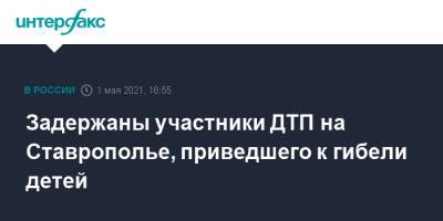 Задержаны участники ДТП на Ставрополье, приведшего к гибели детей - interfax.ru - Москва - Волгоград - Ставрополье - Черкесск
