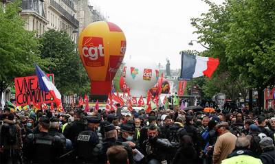 Во Франции - Первомайские демонстрации во Франции переросли в столкновения с полицией - capital.ua - Киев - Франция - Париж - 1 Мая