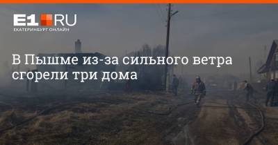 В Пышме из-за сильного ветра сгорели три дома - e1.ru - Екатеринбург - Свердловская обл.