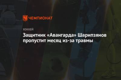 Дамир Шарипзянов - Защитник «Авангарда» Шарипзянов пропустит месяц из-за травмы - championat.com