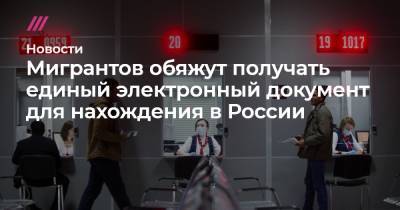 Сергей Ведяшкин - Мигрантов обяжут получать единый электронный документ для нахождения в России - tvrain.ru - Москва