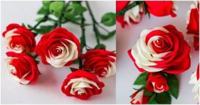 Увидев такие чудесные розы, вы не сможете догадаться из чего они сделаны - skuke.net
