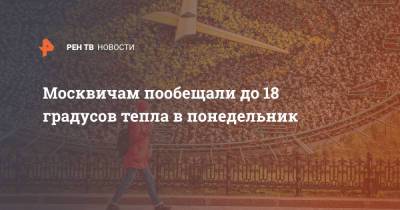 Александр Синенков - Москвичам пообещали до 18 градусов тепла в понедельник - ren.tv - Москва - Московская обл. - Московская область