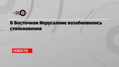 В Восточном Иерусалиме возобновились столкновения - echo.msk.ru - респ. Чечня - Восточный Иерусалим