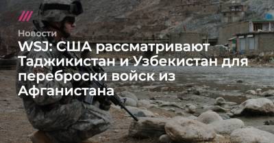Узбекистан - WSJ: США рассматривают Таджикистан и Узбекистан для переброски войск из Афганистана - tvrain.ru - Узбекистан - Таджикистан - Афганистан