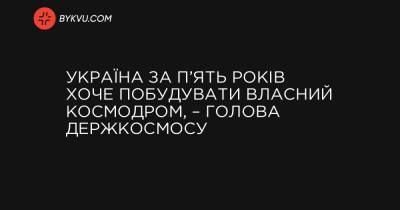 Україна за п’ять років хоче побудувати власний космодром, – голова Держкосмосу - bykvu.com - Україна