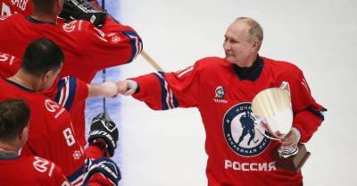 Сергей Шойгу - Владимир Путин - Андрей Воробьев - Вячеслав Фетисов - Путин забросил восемь шайб и привёл команду к победе в гала-матче Ночной хоккейной лиги - reendex.ru - Сочи - Московская обл.