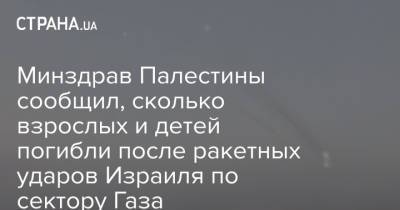 Минздрав Палестины сообщил, сколько взрослых и детей погибли после ракетных ударов Израиля по сектору Газа - strana.ua - Палестина - Иерусалим