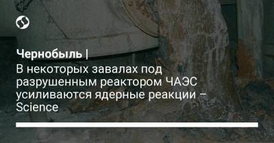 Чернобыль | В некоторых завалах под разрушенным реактором ЧАЭС усиливаются ядерные реакции – Science - liga.net