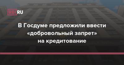 В Госдуме предложили ввести «добровольный запрет» на кредитование - rb.ru