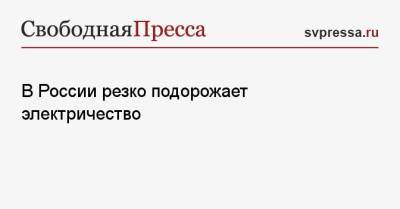 В России резко подорожает электричество - svpressa.ru