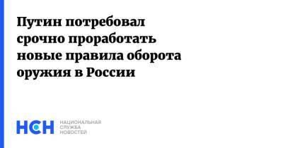 Владимир Путин - Дмитрий Песков - Путин потребовал срочно проработать новые правила оборота оружия в России - nsn.fm - Россия - Казань