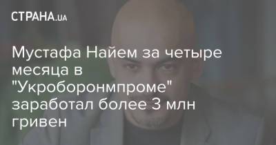 Мустафа Найем - Мустафа Найем за четыре месяца в "Укроборонмпроме" заработал более 3 млн гривен - strana.ua