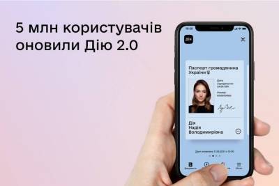 Мінцифра: Понад 5 млн користувачів оновили Дію 2.0 - itc.ua - Украина - Украинские Новости