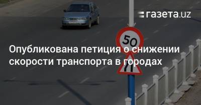 Опубликована петиция о снижении скорости транспорта в городах - gazeta.uz - Узбекистан