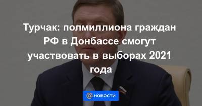 Владимир Путин - Андрей Турчак - Турчак: полмиллиона граждан РФ в Донбассе смогут участвовать в выборах 2021 года - news.mail.ru - Ростов-На-Дону - Донецкая обл.