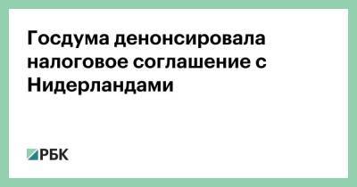 Госдума денонсировала налоговое соглашение с Нидерландами - smartmoney.one - Голландия - Сингапур