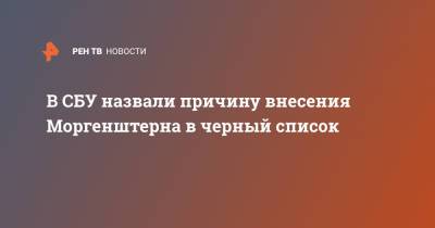 Алишер Валеев - Рэпер Моргенштерн - В СБУ назвали причину внесения Моргенштерна в черный список - ren.tv - Украина