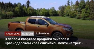 В первом квартале продажи пикапов в Краснодарском крае снизились почти на треть - kubnews.ru - Москва - Санкт-Петербург - Краснодарский край - Югра