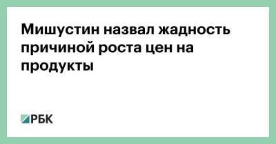 Михаил Мишустин - Мишустин назвал жадность причиной роста цен на продукты - smartmoney.one